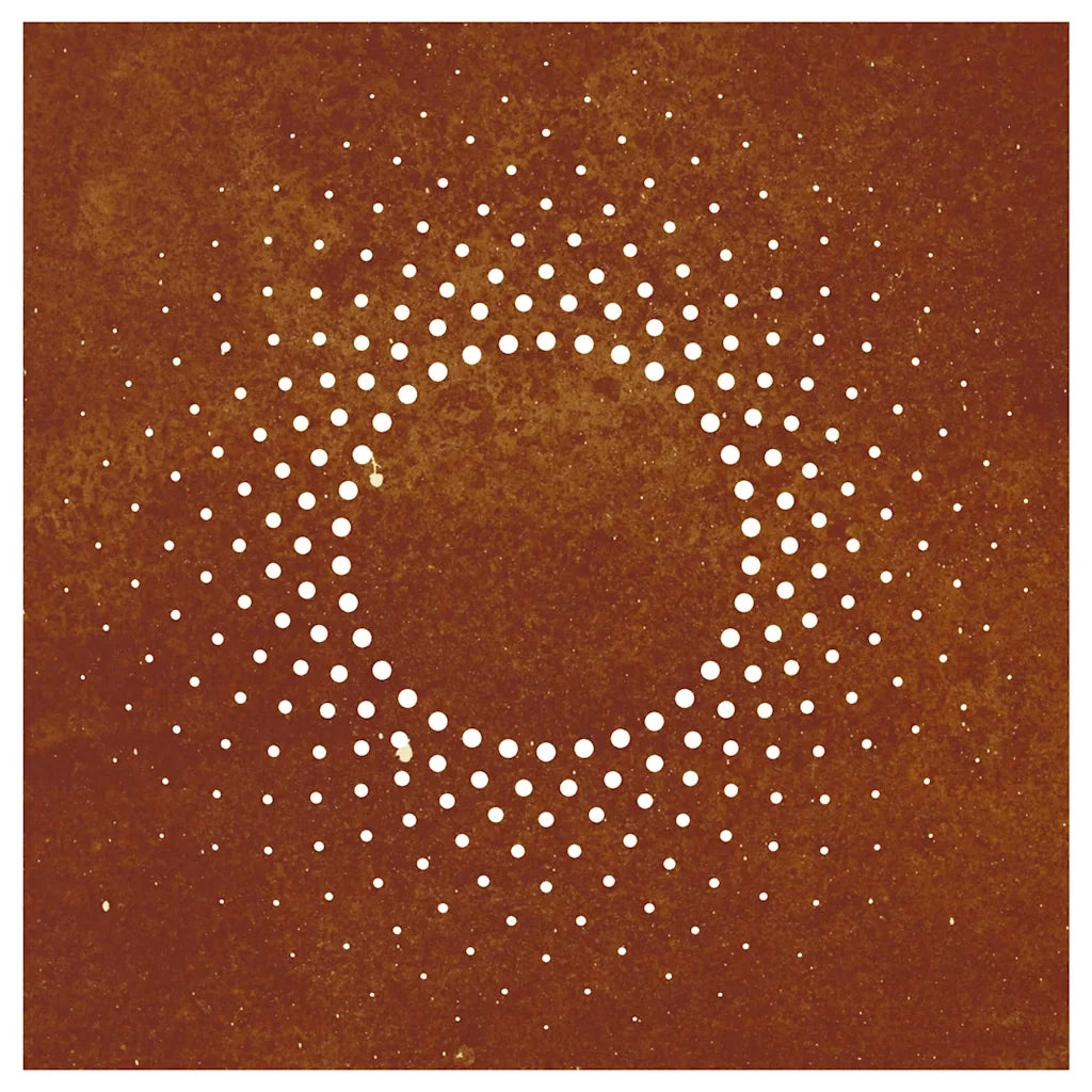 Decorazione Muro da Giardino 55x55 cm Sole in Acciaio Corten 824491