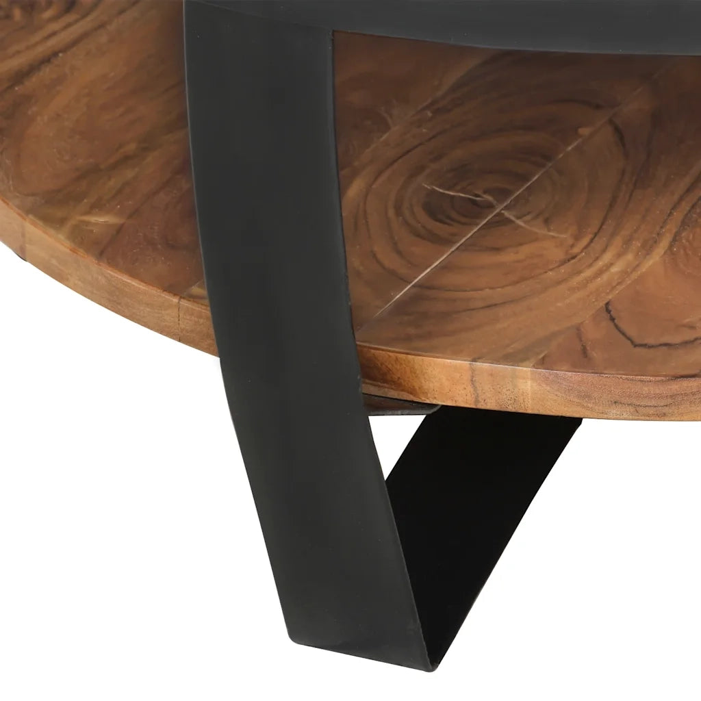 Tavolino da Salotto 65x65x32 cm in Legno Massello d'Acacia 289616