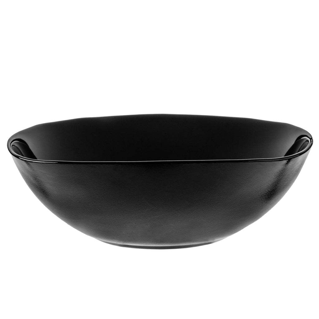 Set di 6 ciotole in vetro KADAX da 19 cm per insalata, zuppe e snack, colore nero.