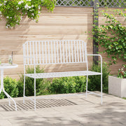 Panchina Bianco Metallo 103.5 x 51.5 x 90 cm Resistente