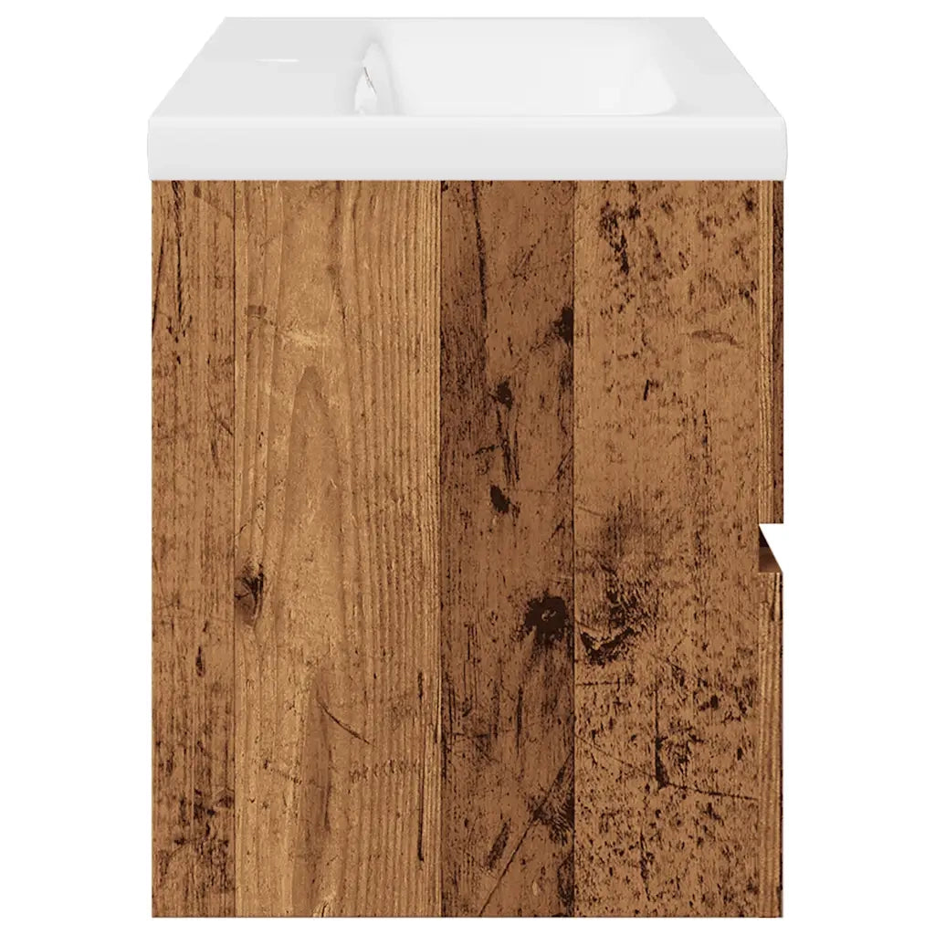 Mobile con Lavabo Integrato Legno Antico 3328925