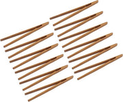 Tangia in Legno per Toast, Pane e Frutta - Set di 12 Piccole Tangia in Bambù, 17.8 cm, Ideale per Cucinare e Servire