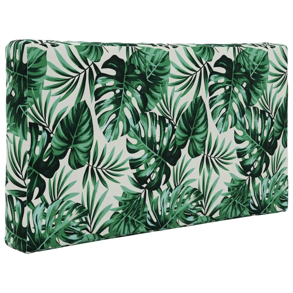 Cuscino per divano da esterno 3 pcs Motivo Foglia Poliestere