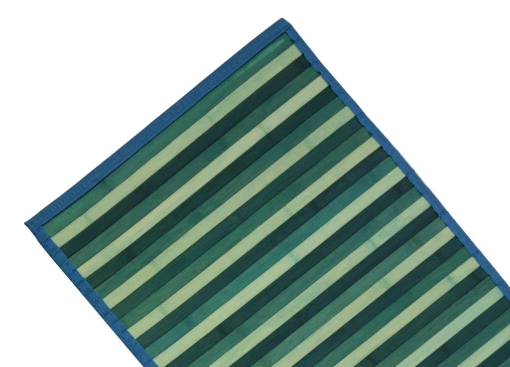 Tappeto Bamboo Degradè In Varie Colorazioni - 50x290 cm - Azzurro