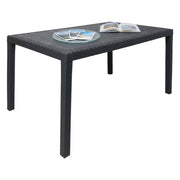 Ariana, Tavolo da Esterno 10 Posti Made in Italy, 90x150x72h cm Nero Antracite