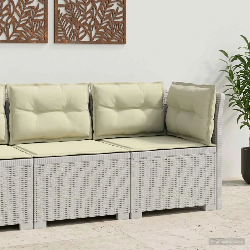 Divano da Giardino a 1 Posto con Cuscini Aspetto Rattan PP 8011840