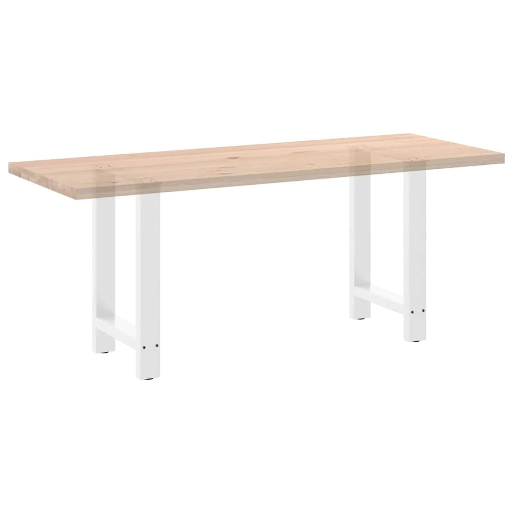 Set di 2 gambe moderne regolabili per tavolo da pranzo 50 x 73 cm in acciaio bianco 02_0057541