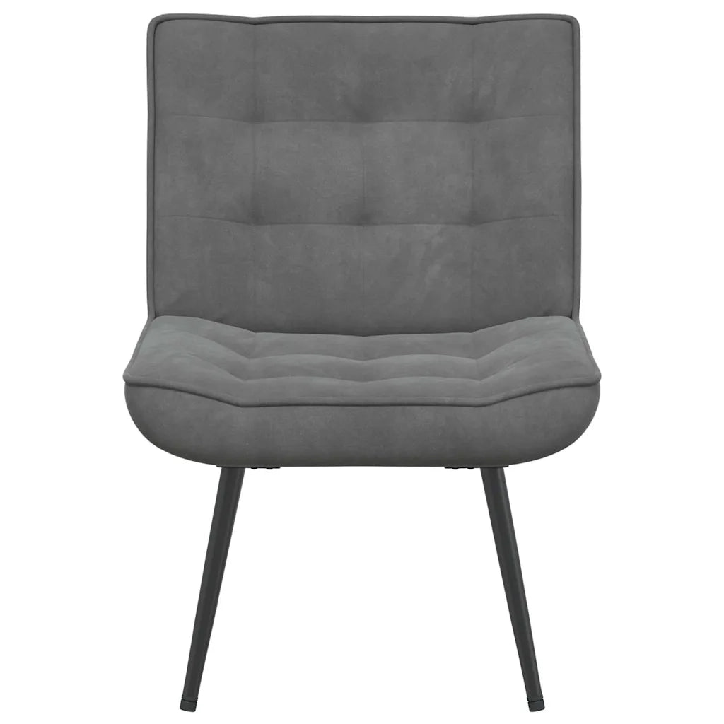 Sedia Relax 64x74x84 cm Grigio Scuro in Velluto 4012318