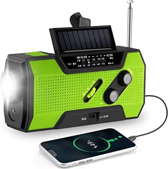 Radio a Batterie per Emergenze - Radio a Carica - Radio di Emergenza - Radio a Carica Solare - ECO