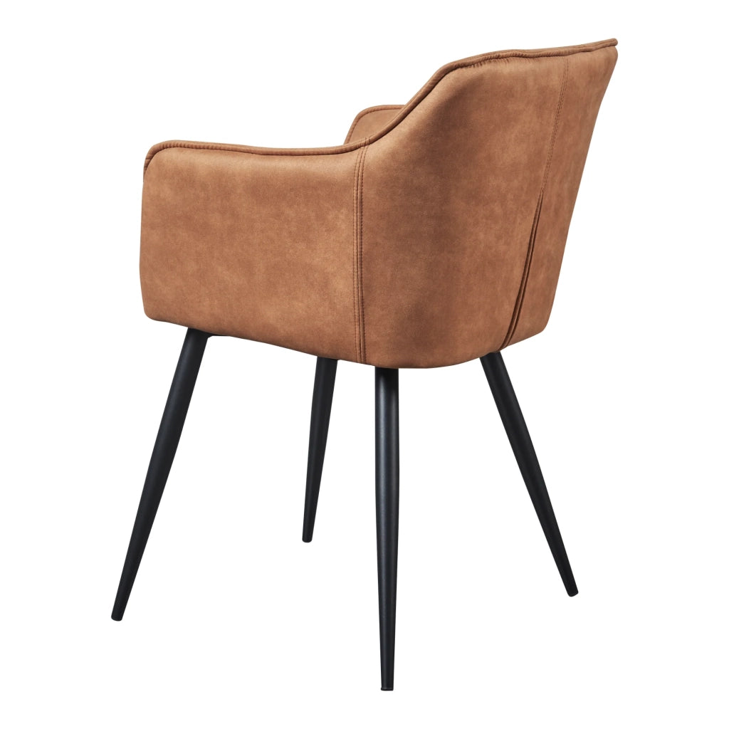 Sedia da pranzo in velluto 81 x 57 x 53 cm marrone 03_0009202