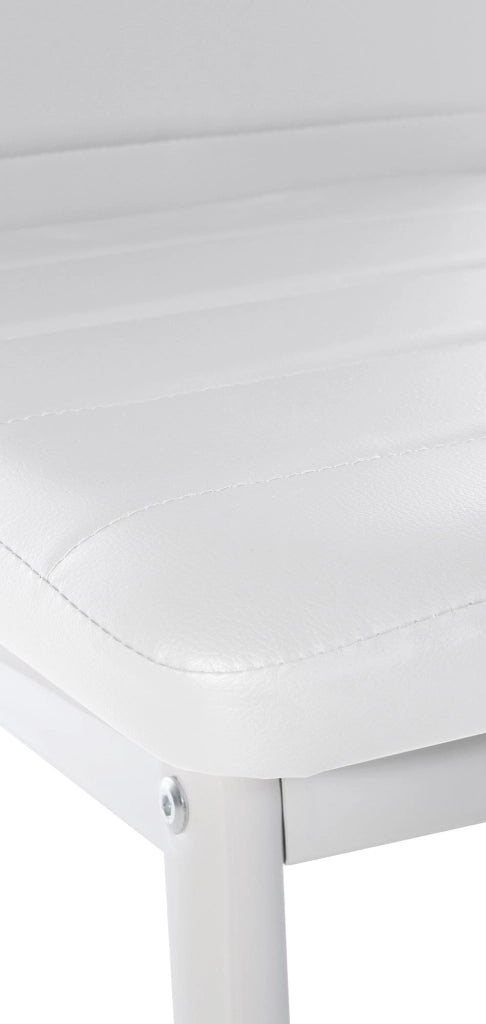 Set di 4 sedie da pranzo Mayfair bianco,Finta pelle