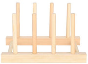 Organizzatore per Cucina - Ripiano in Legno - Conserva Spazio - Ripiegabile - Per Piatti/Tazze - Compatto e Pratico