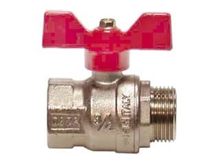 VALVOLA A SFERA M/F CON MANIGLIA A FARFALLA VIENNA ART.119- - MF 1 - pressione esercizio 30 bar - 6 pezzi ITAP