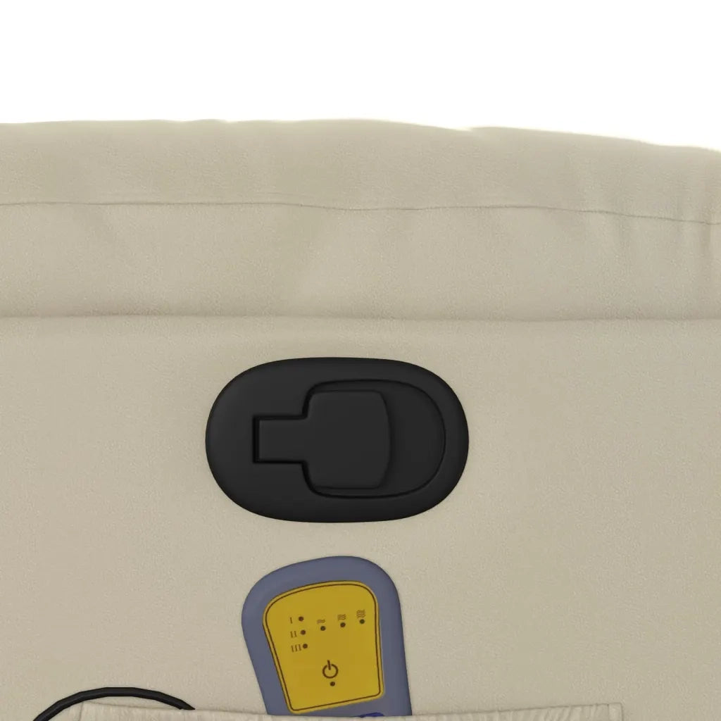 Divano Sedia-Poltrona reclinabile massaggiante in Similpelle Crema 579253