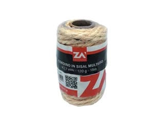 SPAGO IN SISAL NATURALE- - ø mm.2,7 x mt.18 - 6 pezzi