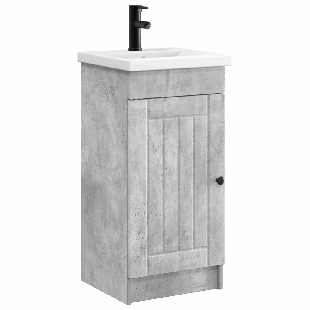 Mobile da bagno con lavabo Grigio Cemento 42 x 40 x 84,5 cm 890027