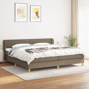 Giroletto a Molle con Materasso Tortora 200x200 cm in Tessuto 3126673