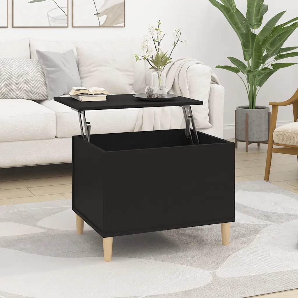 Tavolino da salotto | Tavolino da caff¨¨ | Tavolino da Soggiorno Nero 60x44,5x45 cm in Legno Multistrato
