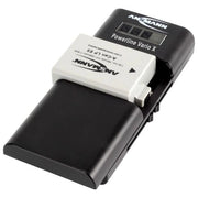 Ansmann 1001-0085 Powerline Vario X Caricatore Universale per Batterie Li-Ion Li-Po e NiMH 3 Canali di Carica Display LCD Alimentazione 5 V via USB colore Nero