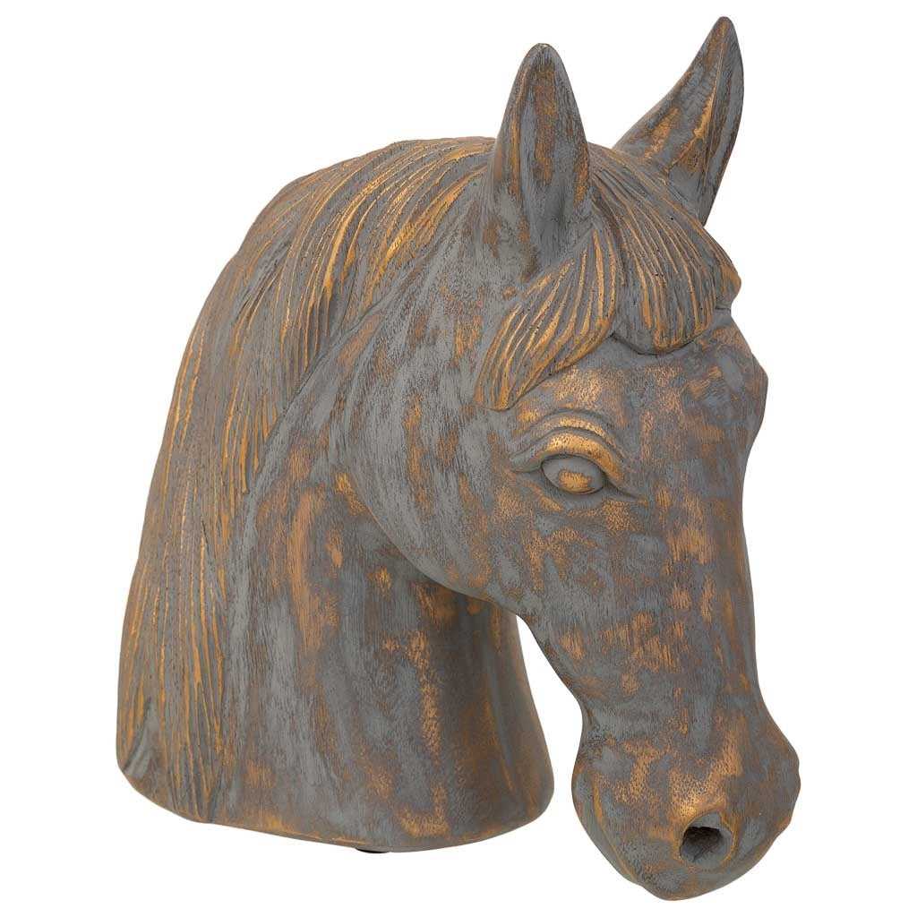 Figura decorativa in poliresina grigia 31x15x31h