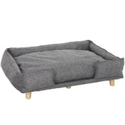 Divano per cani, con rivestimento rimovibile e lavabile, Grigio scuro