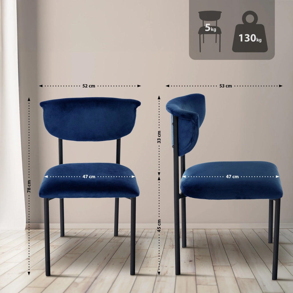 Sedia visitatore in velluto Gambell 5