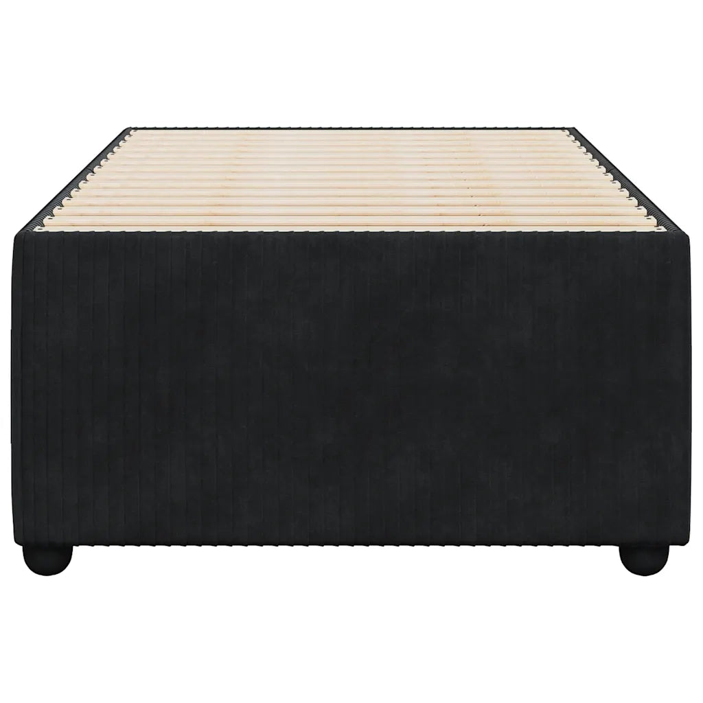 Giroletto senza Materasso Nero 100x200 cm in Velluto 3284990