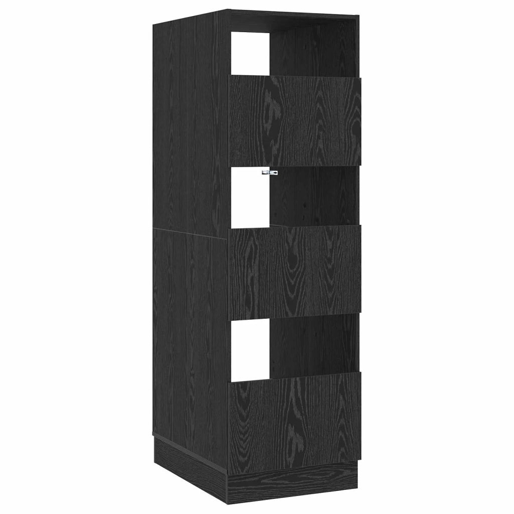 Mobile da lavanderia con porta Rovere Nero 50 x 68 x 162 cm 3422793