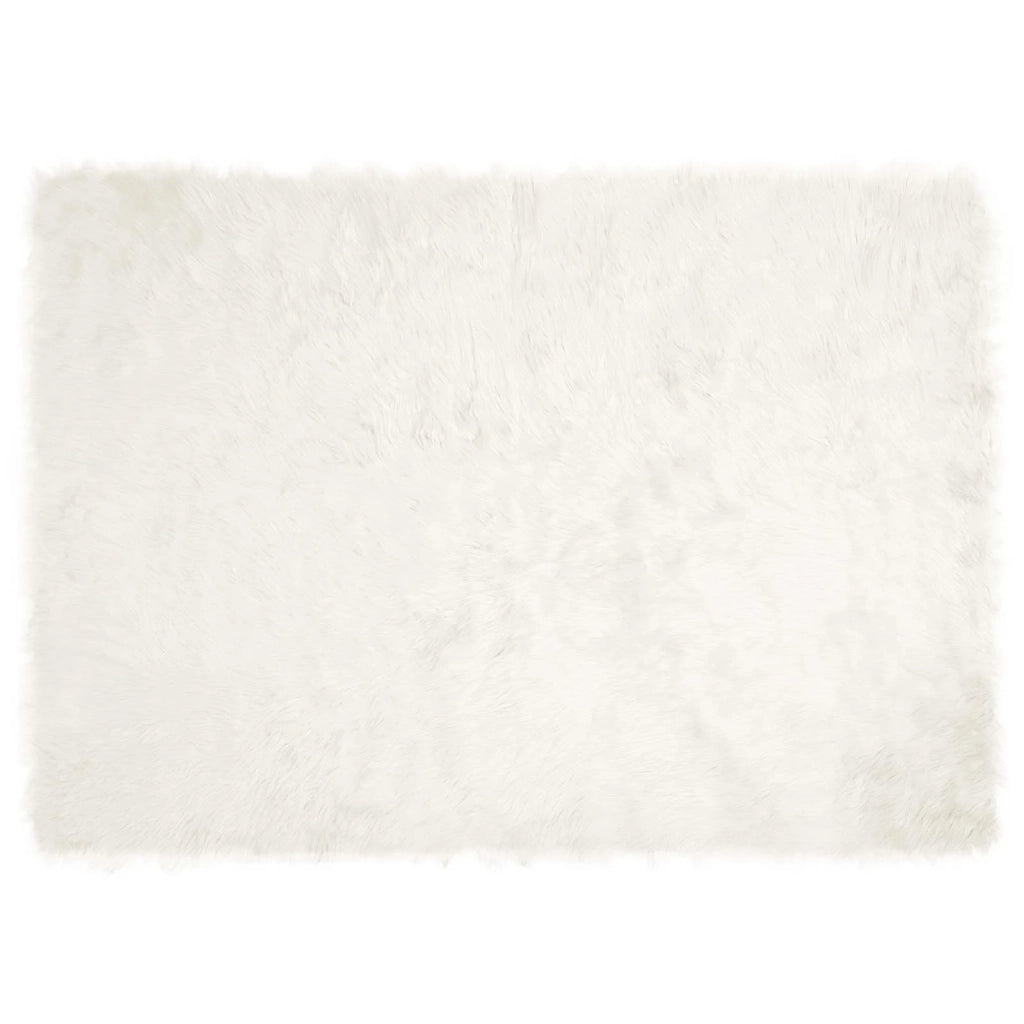 Tappeto in finta TAFALLA Bianco 120 x 170 cm Poliestere