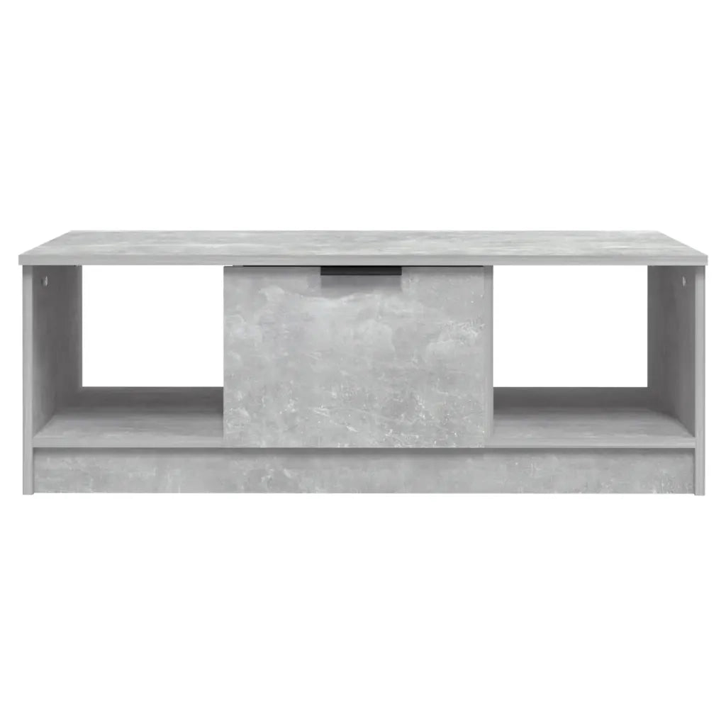 Tavolino Salotto Grigio Cemento 102x50x36 cm Legno Multistrato 811353