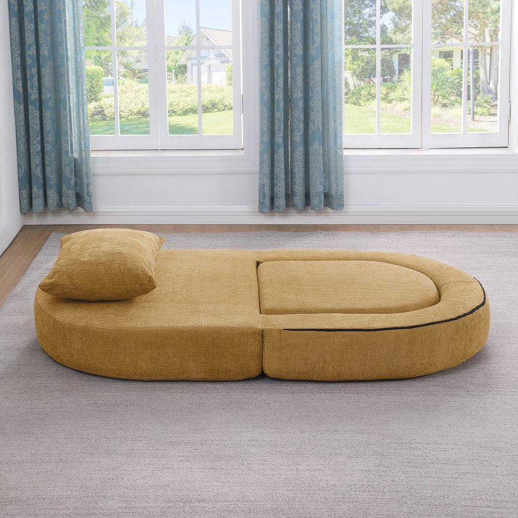 DIVANO Modulare Sezionale, stile minimal, Chenille giallo