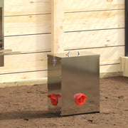 Feeder per pollo 2 pcs Argento 32,5 x 20,5 x 43 cm 879992