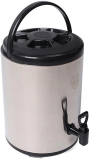 Dispensatore liquidi 8 litri - Design a doppia parete - In acciaio inossidabile - Isolato - Per tè/caffè/latte - Utilizzo multifunzionale - Dispensatore liquidi