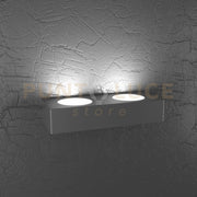 PLATE APPLIQUE 2 LUCI ATTACCO GX53 MONOEMISSIONE GRIGIO ANTRACITE