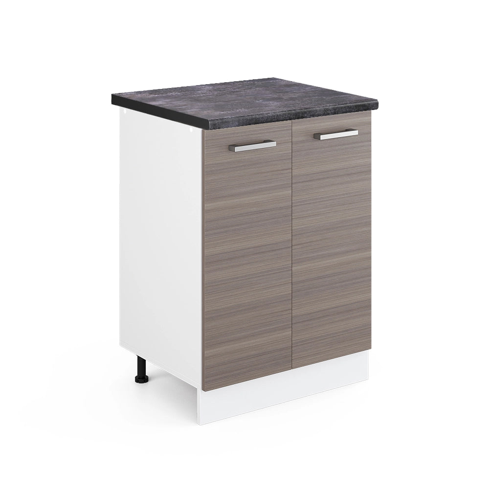 Mobiletto base cucina R-Line Grigio nobile/Bianco 60 cm, PL Antracite Vicco