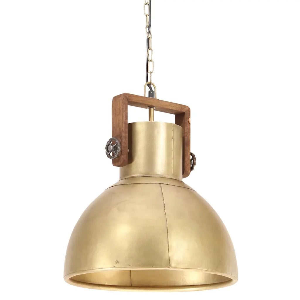 Lampada a Sospensione Industriale 25 W Ottone Rotonda 40 cm E27 CFW9341852