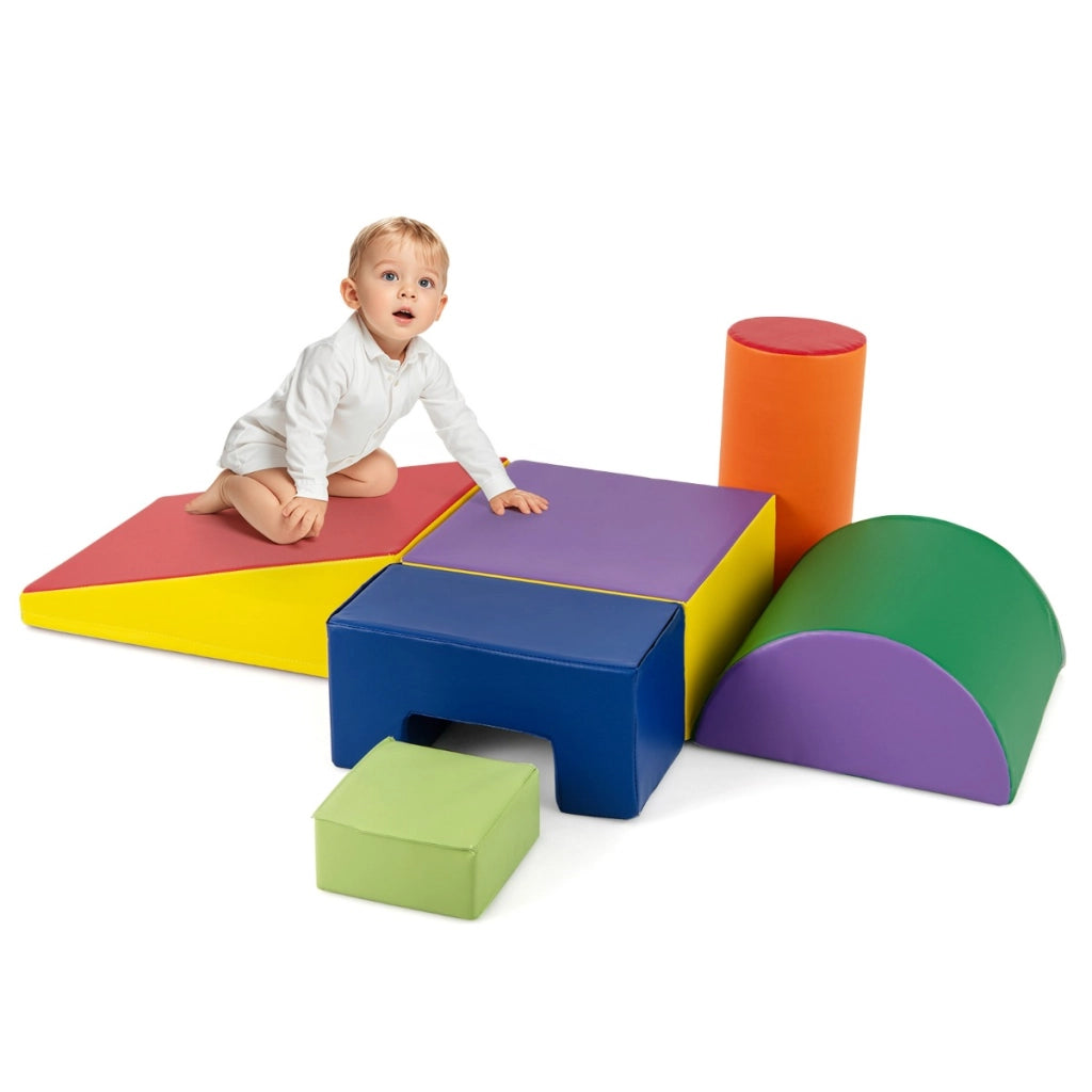 Blocchi rampicanti in schiuma per bambini 1-3 anni, Blocchi rampicanti set rampicante indoor con rettangoli Giallo-Giocattoli educativi
