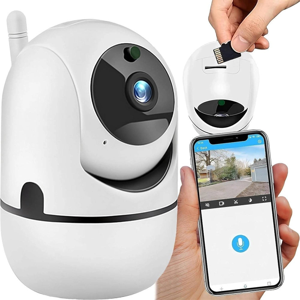 Trade Shop - Telecamera Wi-fi Videocamera Di Sorveglianza Rotazione 360° Ip Cam Baby Monitor -
