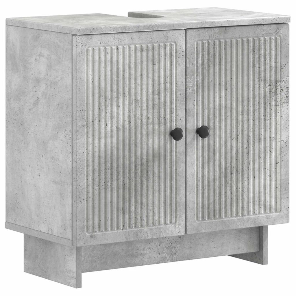 Armadio per Lavabo da Bagno EDE Grigio Cemento 895908
