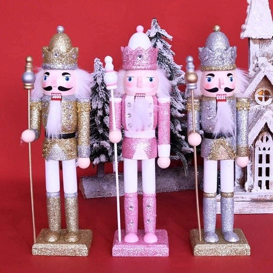 Ornamento di Natale Soldato in Legno - Decorazione di Festa per Bambini - Figurina di Natale in Noce - Poppante di Natale in Legno - Decorazione di Festa per Feste.