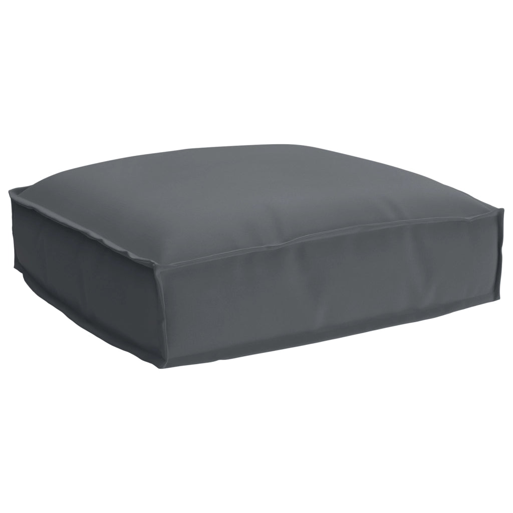 Cuscino per Pallet per Sedia Antracite 50x50x12 cm Tessuto Oxford