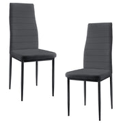 Set di 2 sedie da pranzo impilabili seduta sintetica 96 cm grigio scuro 03_0005743
