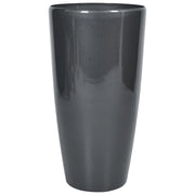 Vaso da Fiori alto nero con Fibra di Vetro 40 x 40 x 75 cm Lucido rotondo alto 40 cm