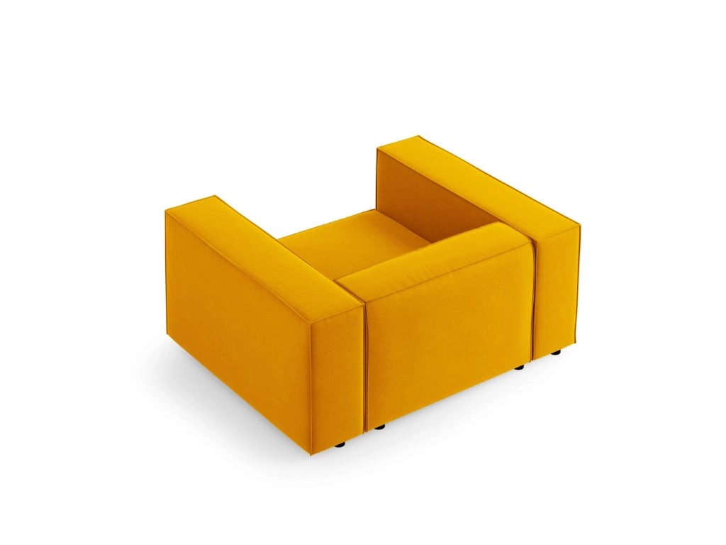 Cosmopolitan Design - Poltrona "Arendal" in velluto giallo 