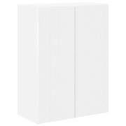 Mobile TV a parete dal design contemporaneo con pratico vano contenitore 59,5 x 31 x 80 cm legno composito bianco 02_0055030