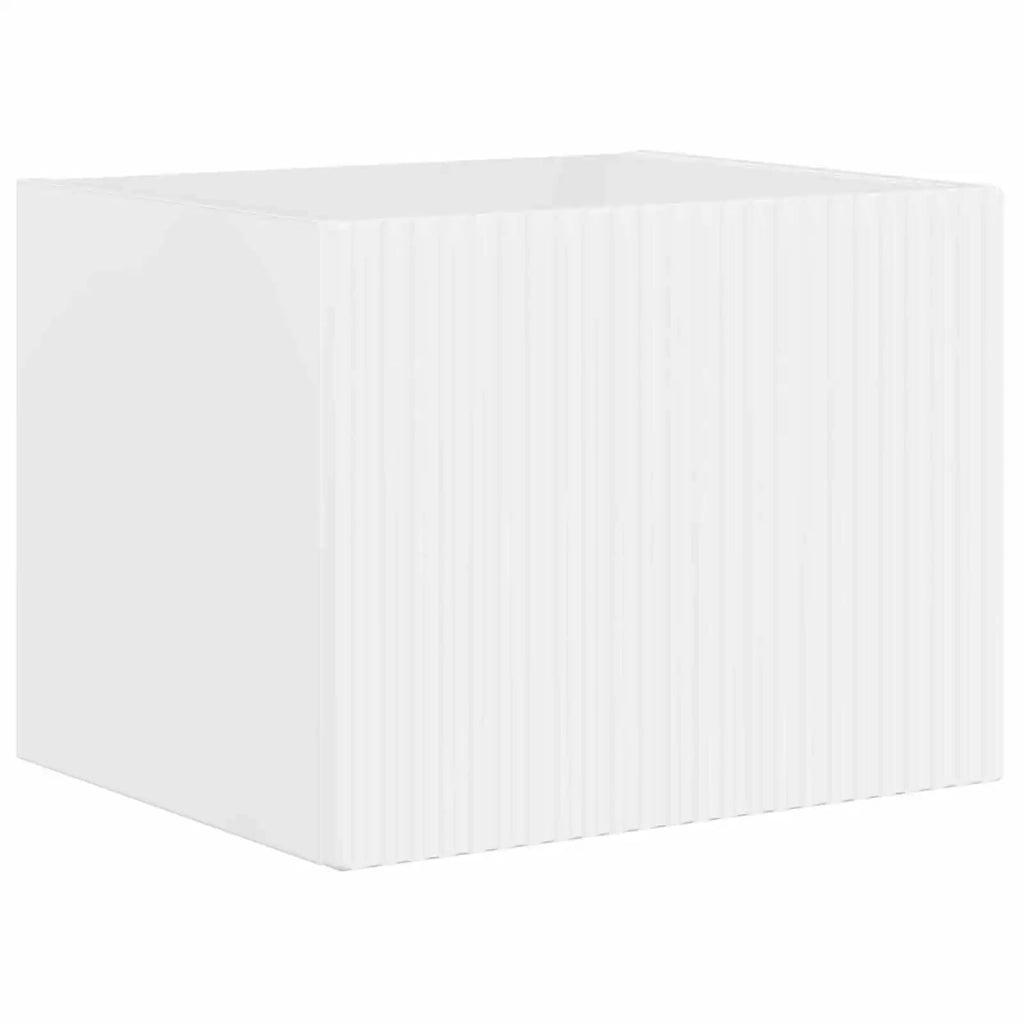 Set di Mobiletto da TV a Parete 6 pcs Bianco Lucido