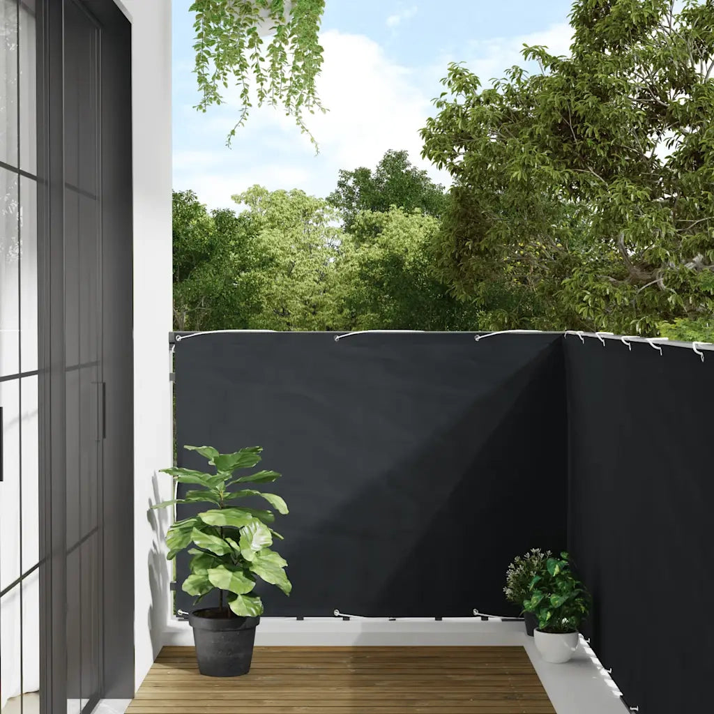 Paravento Balcone Antracite 120x400 cm Tessuto Oxford 134873