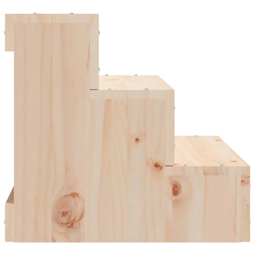Scala per Animali 40x37,5x35 cm in Legno Massello di Pino 822461