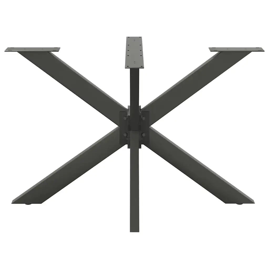 vidaXL Gamba per Tavolo da Pranzo a Forma di Ragno Antracite 120x68x(72-73) cm Acciaio