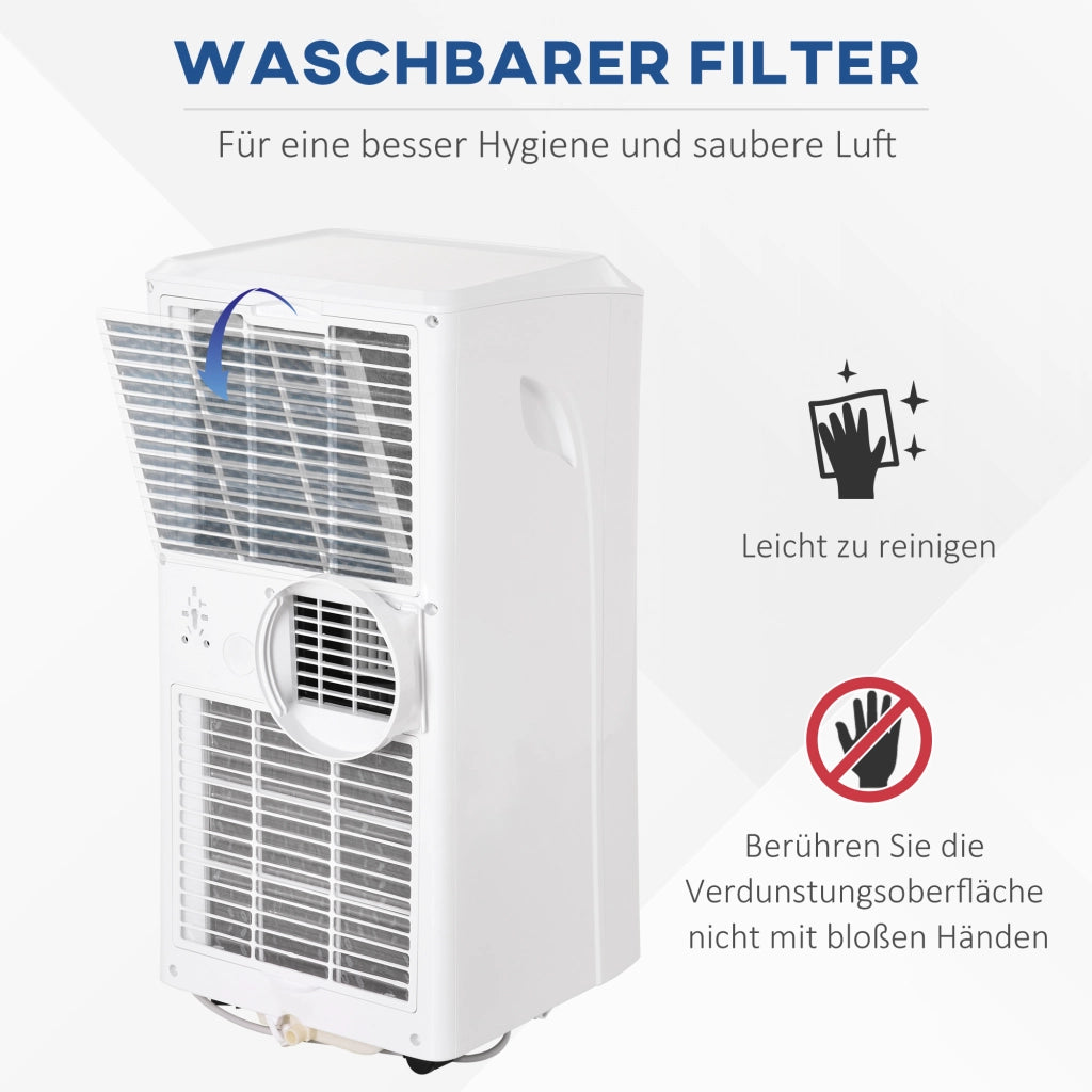 Condizionatore Portatile 3 in 1 ¨C zephmum ¨C Bianco, 9000 BTU, Telecomando